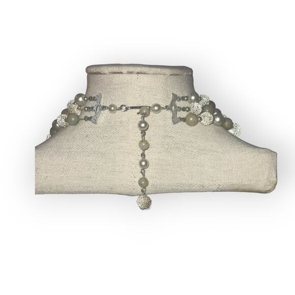 Vintage from Japan triple  layered necklace EUC - Picture 2 of 3